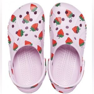 NWT - Crocs Baya Seasonal Printed Clog Ballerina Pink Strawberry M4/W6